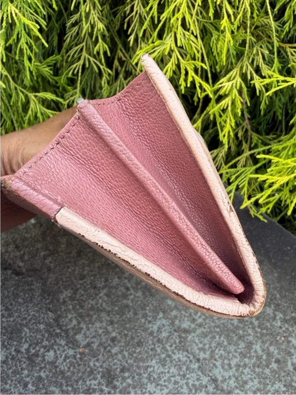 Miu Miu Two-Tone Mauve and Blush Leather Continental Wallet